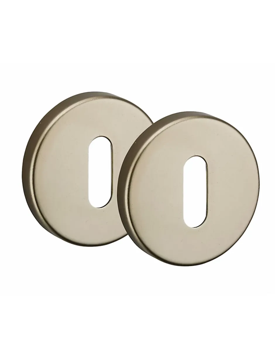 Thirard Paire de rosaces anodisé, trou de clé -