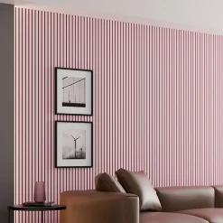 Panneau Acoustique 21mm - Rose - Feutrine Noire - 240x60cm - Lot de 2-Ps Global Company Outlet