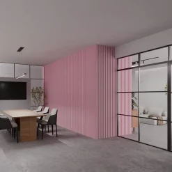 Panneau Acoustique 21mm - Rose - Feutrine Noire - 240x60cm - Lot de 2-Ps Global Company Outlet