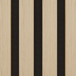 Ps Global Company Panneau Acoustique 11mm - Chêne - Feutrine Noire - 240x60cm - Lot de 4