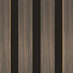 Ps Global Company Panneau Acoustique 11mm - Noyer Foncé - Feutrine Noire - 240x60cm - Lot de 4