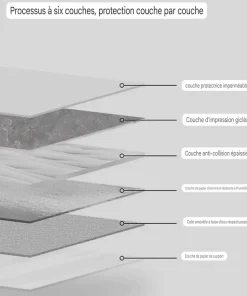 Panneau Adhésif Décoratif Effet Marbre Noir et Blanc 250 x 120 x 0,3 cm-Wall Fashion New