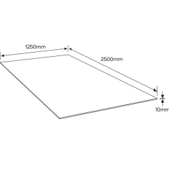 Panneau aggloméré - 250 x 125 cm, ép.10 mm (vendu au panneau)