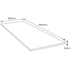 Panneau aggloméré hydro RL4 - 184 x 66 cm, ép.22 mm (vendu au panneau)- Hot