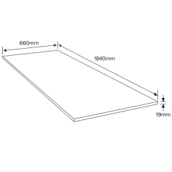 Panneau aggloméré RL4 - 184 x 66 cm, ép.19 mm (vendu au panneau)