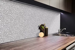 Tulup Panneau autocollant 100x50 cm Mosaïque grise 1 pcs