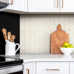 Panneau autocollant 100x50 cm Géométrie dorée 1 pcs-Tulup Discount