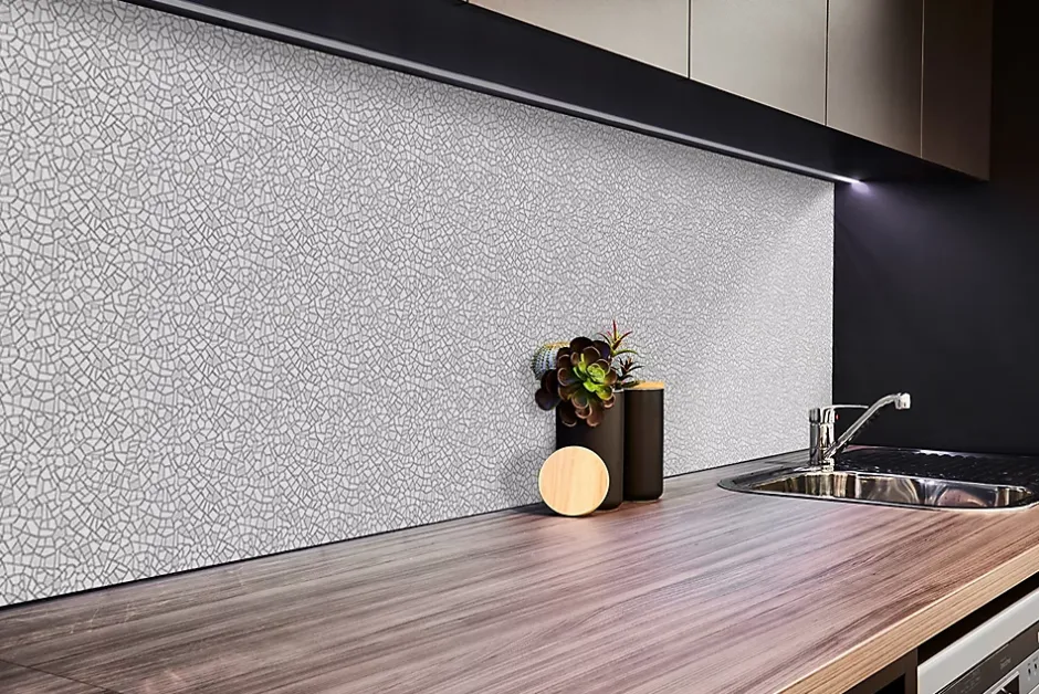 Panneau autocollant 100x50 cm Mosaïque grise 1 pcs-Tulup Sale