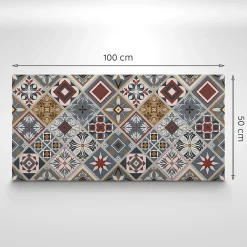 Panneau autocollant 100x50 cm Ornement fleuri 1 pcs-Tulup Discount