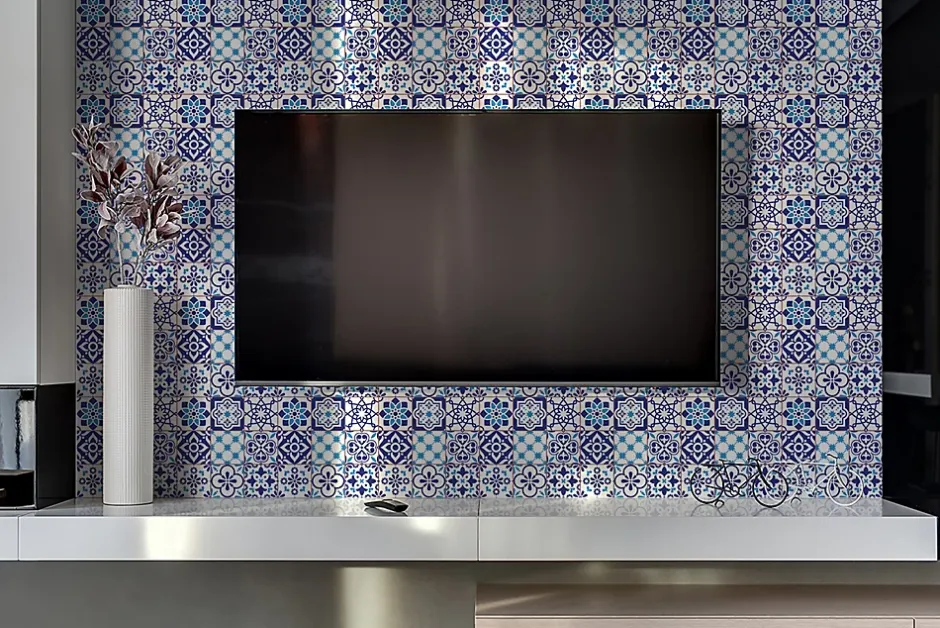 Panneau autocollant 100x50 cm Motif azulejo 1 pcs-Tulup Discount