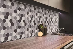 Panneau autocollant 100x50 cm Hexagone 1 pcs-Tulup Outlet