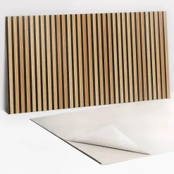 Panneau autocollant 100x50 cm Planches en bois lamelles 1 pcs-Tulup