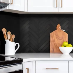 Tulup Panneau autocollant 100x50 cm Parquet foncé 1 pcs