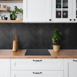 Tulup Panneau autocollant 100x50 cm Parquet foncé 1 pcs