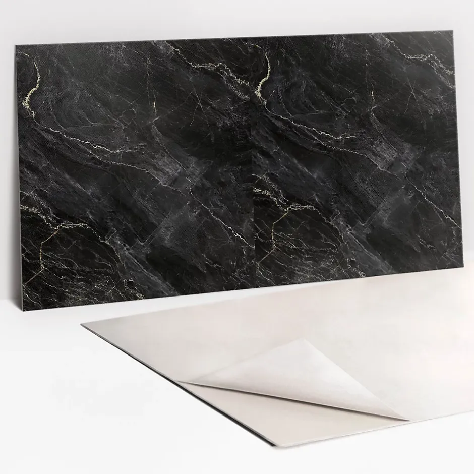 Panneau autocollant 100x50 cm marbre foncé 1 pcs-Tulup Sale