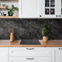 Panneau autocollant 100x50 cm marbre foncé 1 pcs-Tulup Sale