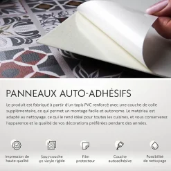 Tulup Panneau autocollant 100x50 cm Chevrons 1 pcs