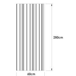 Foge Panneau Boa en MDF fond noir, tasseaux décor chêne Saragosse L. 280 x l 60 cm, ép. 2,1 cm
