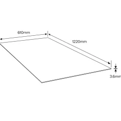 Panneau contreplaqué - 122 x 61 cm, ép.3,6 mm (vendu au panneau)- Sale