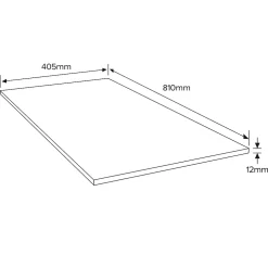 Panneau contreplaqué de feuillus - 81 x 40,5 cm, ép.12 mm (vendu au panneau)