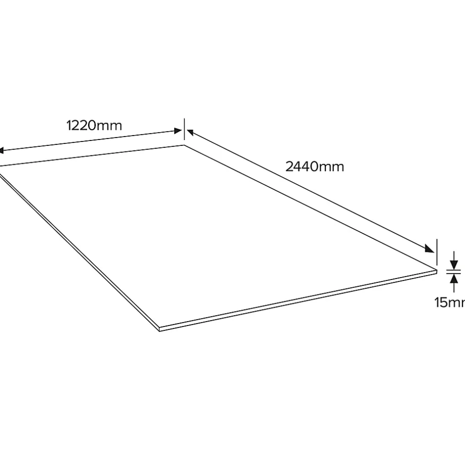 Panneau contreplaqué de feuillus - 244 x 122 cm, ép.15 mm (vendu au panneau)