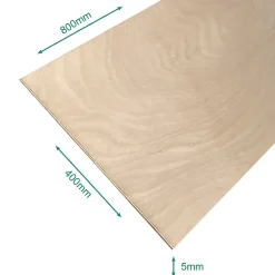 Panneau contreplaqué okoumé twin 800 x 400 x 5 mm-Forestea New