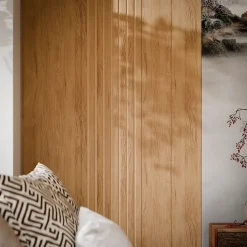 Radex Panneau décoratif à lamelles Python en mdf imitation chêne 275X60 cm