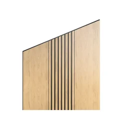 Panneau décoratif à lamelles Python en mdf imitation chêne fond noir 275X90 cm-Radex Best