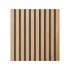 Panneau décoratif à lattes de bois, lattes en MDF et feutre PET, lot de 12 pièces, 60x60 cm, revêtement mural insonorisant, chêne.-Divina Home Online