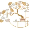 Panneau décoratif 3D arbre en métal doré cm 91,5X3X63-Mauro Ferretti Discount