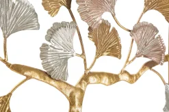 Panneau décoratif 3D arbre en métal doré cm 91,5X3X63-Mauro Ferretti Discount