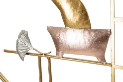 Panneau décoratif 3D arbre en métal doré cm 91,5X3X63-Mauro Ferretti Discount