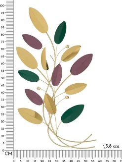 Panneau décoratif en feuilles 3D cm 59x3,8x98,4-Mauro Ferretti