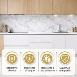 Panneau décoratif en grès cérame effet marbre, lot de 6 pièces, revêtement mural PVC 4,3 m², finition UV, 120x60 cm, marbre noir-Divina Home Discount