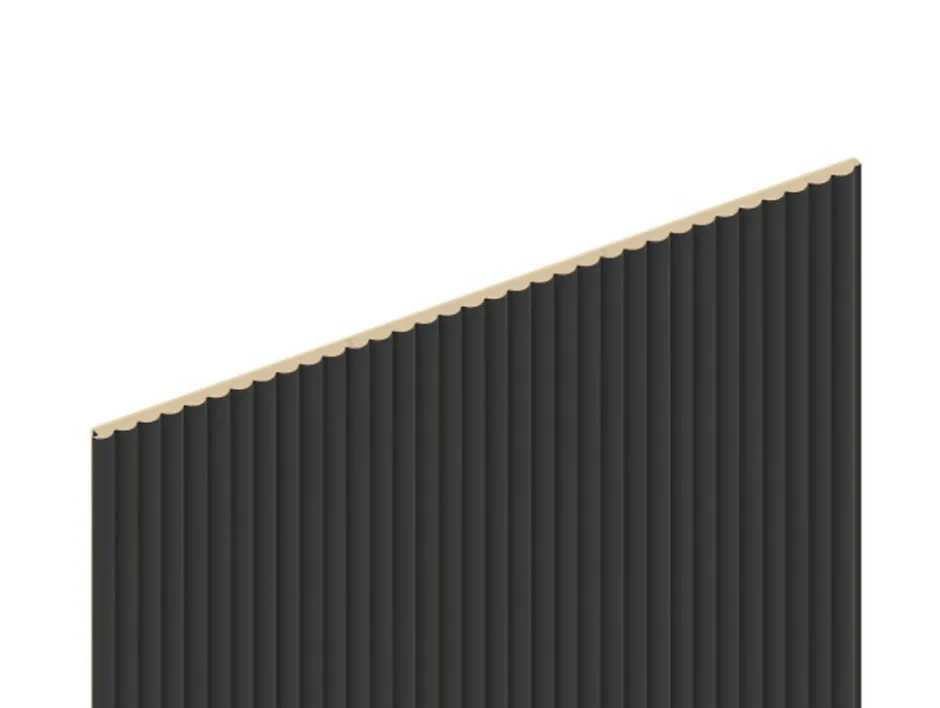 Foge Panneau décoratif fraisé Caiman noir L.280x l.60cm Ep. 1,5cm