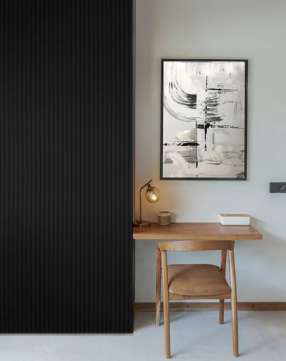 Foge Panneau décoratif fraisé Caiman noir L.280x l.60cm Ep. 1,5cm