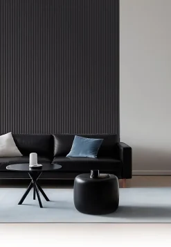 Foge Panneau décoratif fraisé Caiman noir L.280x l.60cm Ep. 1,5cm