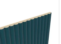 Panneau décoratif fraisé Caiman bleu L.280x l.60cm Ep. 1,5cm-Foge