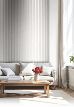 Panneau décoratif fraisé Caiman blanc L.280x l.60cm Ep. 1,5cm-Foge Best