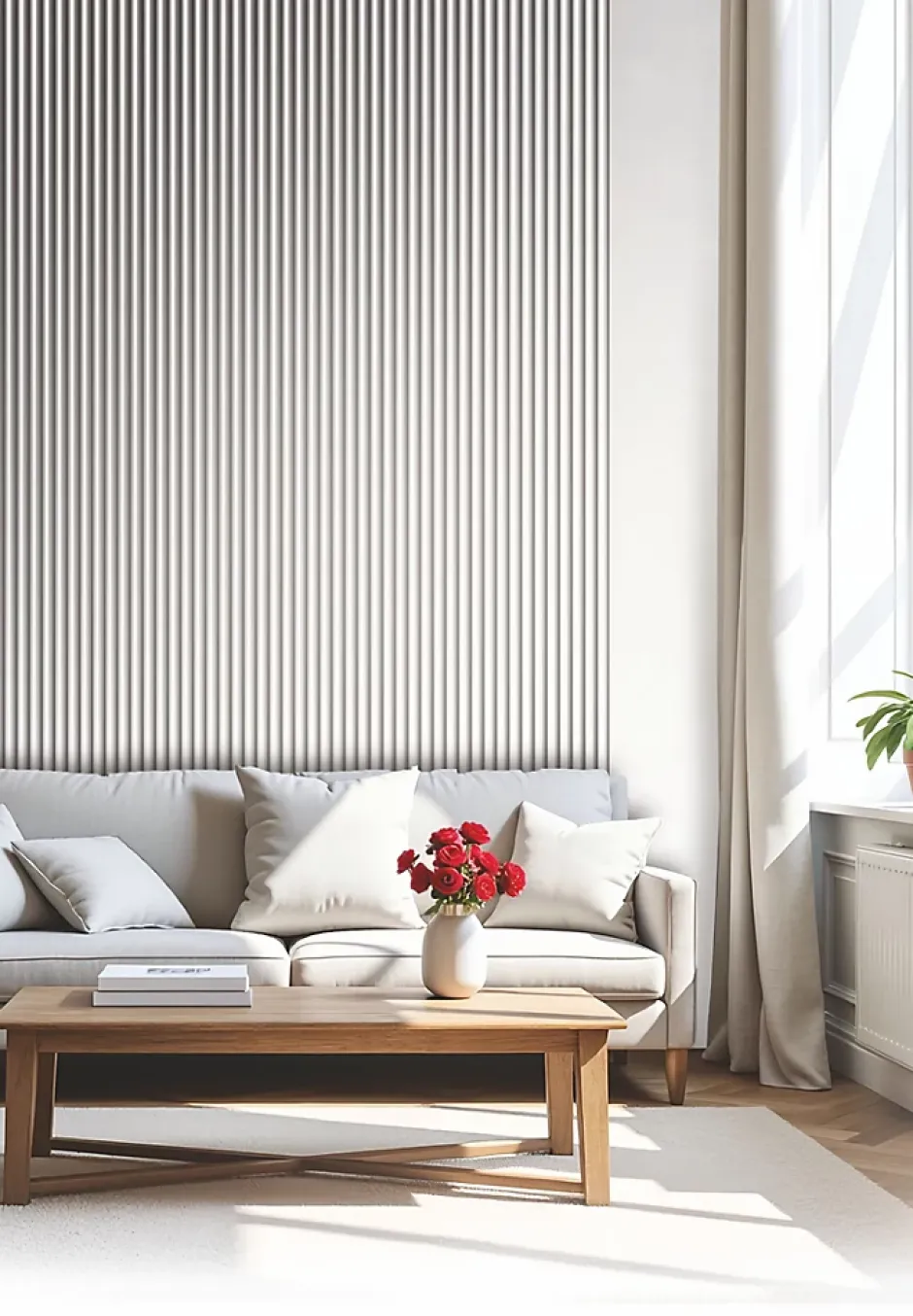 Panneau décoratif fraisé Caiman blanc L.280x l.60cm Ep. 1,5cm-Foge Best