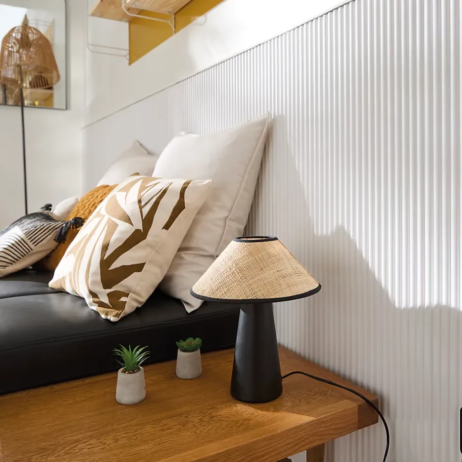 Panneau décoratif fraisé Caiman blanc L.280x l.60cm Ep. 1,5cm-Foge Best