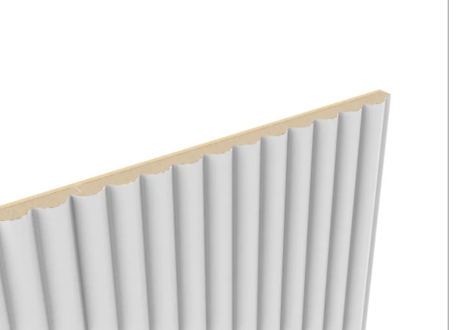 Panneau décoratif fraisé Caiman blanc L.280x l.60cm Ep. 1,5cm-Foge Best