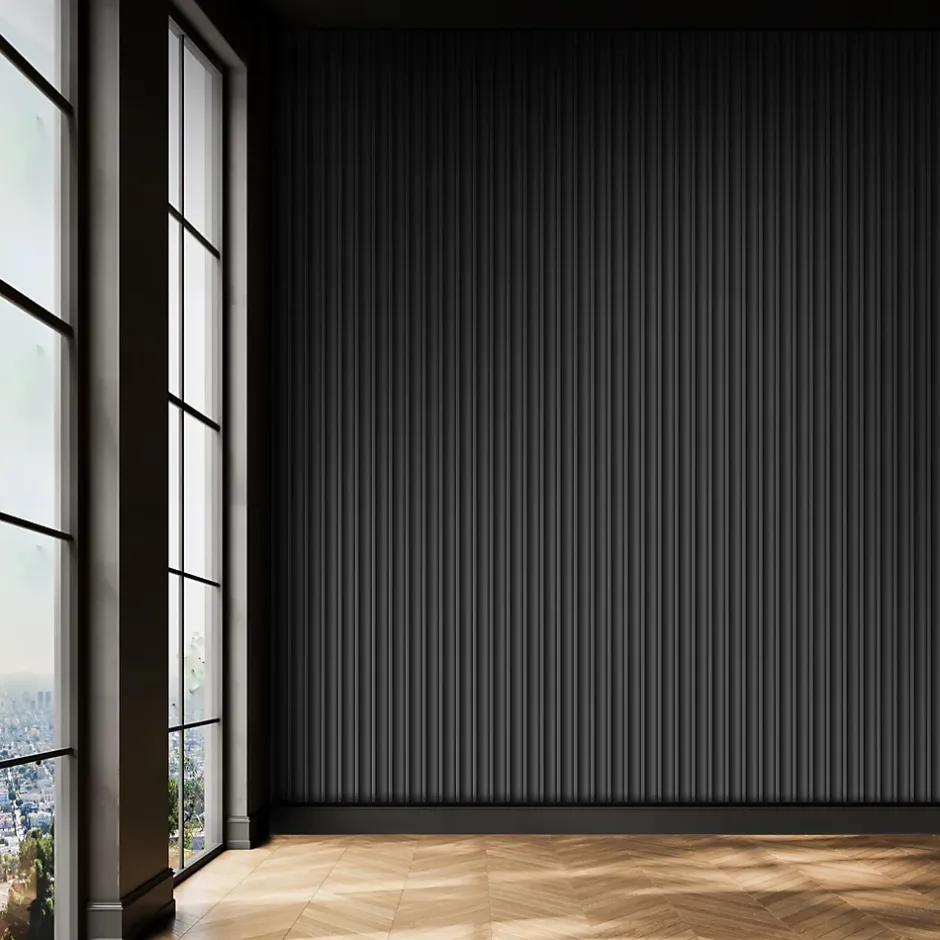 Panneau décoratif fraisé Serval gris L.280x l.60cm Ep. 1,5cm-Foge Outlet