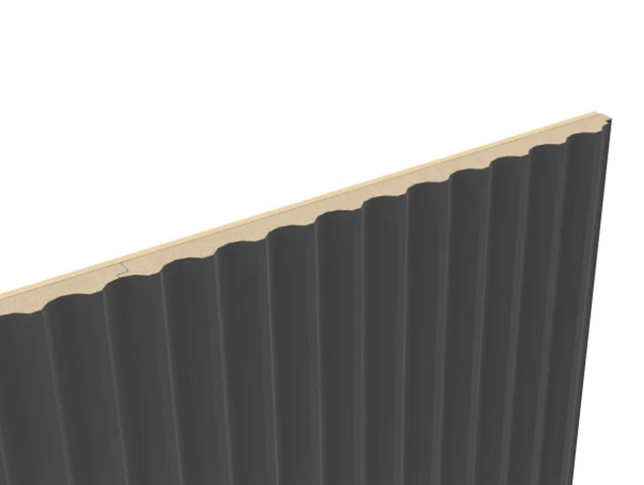 Panneau décoratif fraisé Serval gris L.280x l.60cm Ep. 1,5cm-Foge Outlet