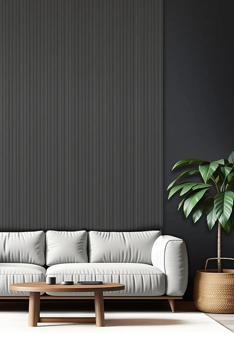 Panneau décoratif fraisé Serval gris L.280x l.60cm Ep. 1,5cm-Foge Outlet