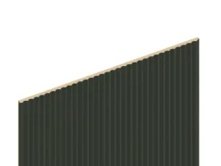 Panneau décoratif fraisé Serval vert foncé L.280x l.60cm Ep. 1,5cm-Foge Clearance