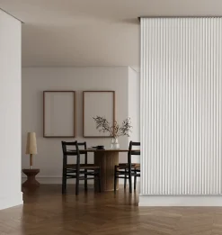 Panneau décoratif fraisé Serval blanc L.280x l.60cm Ep. 1,5cm-Foge New