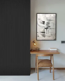 Foge Panneau décoratif fraisé Serval noir L.280x l.60cm Ep. 1,5cm