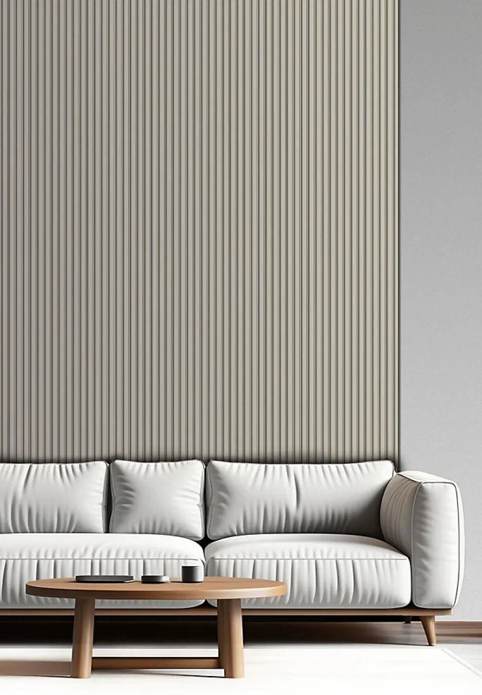 Panneau décoratif fraisé Serval beige L.280x l.60cm Ep. 1,5cm-Foge Sale