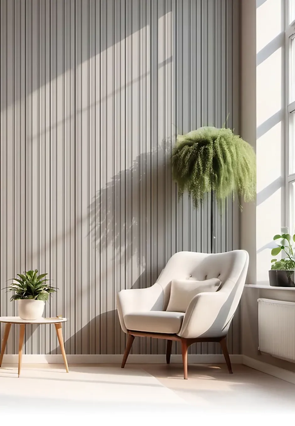 Panneau décoratif fraisé Wallaby beige L.280x l.60cm Ep. 1,5cm-Foge Best